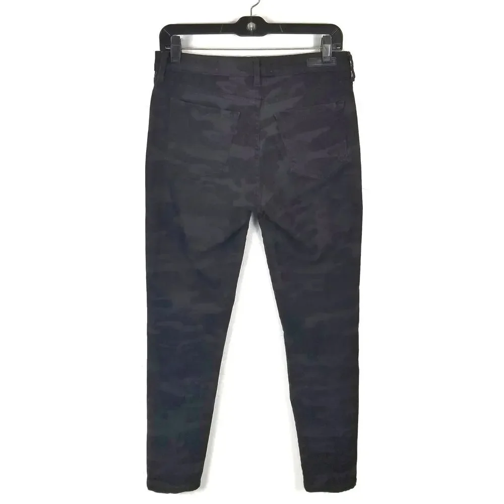 Social Standard by Sanctuary Women's Gray Black Camo Ankle Skinny Jeans Size 6